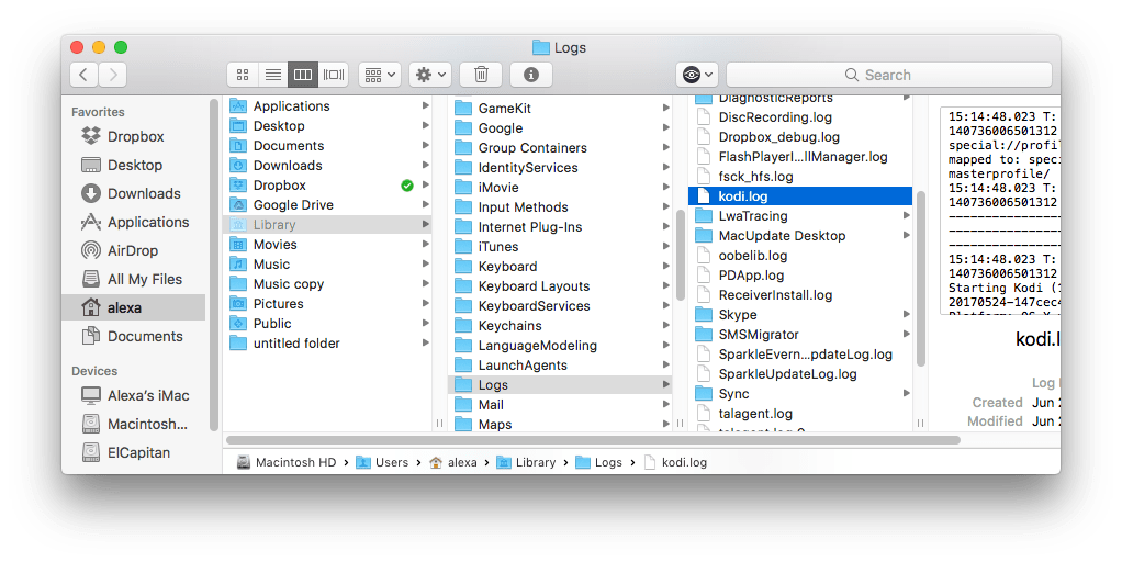 What is library application support hidden files in mac terminal