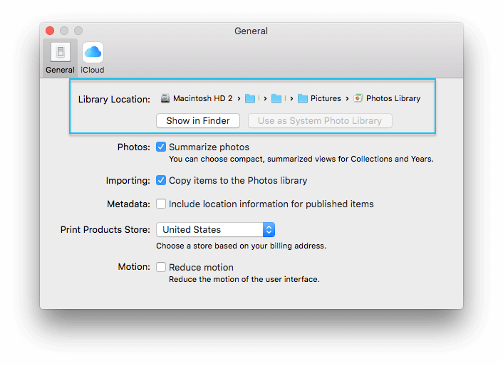 Backup photos library to external drive mac
